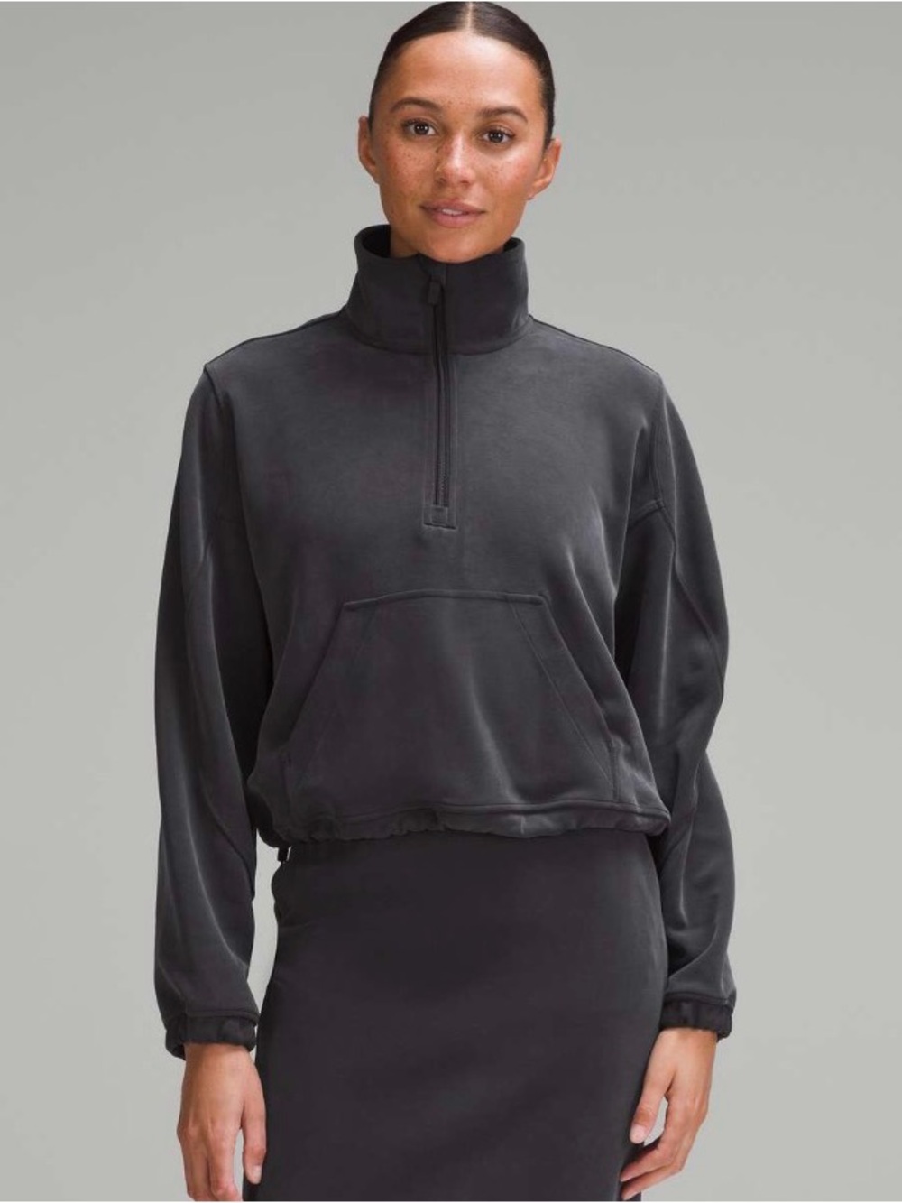 lululemon athletica brushed softstreme quarter-zip pullover